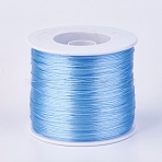 Flat Elastic Crystal String, Elastic Beading Thread, for Stretch Bracelet Making, Deep Sky Blue, 0.7mm, about 546.8 yards(500m)/roll(EW-F006-27)