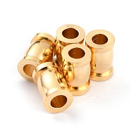 Brass Spacer Beads, Long-Lasting Plated, Column, Real 24K Gold Plated, 6x4mm, Hole: 2mm(KK-O133-204-G)