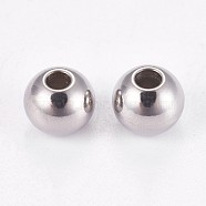 202 Stainless Steel Rondelle Spacer Beads, Stainless Steel Color, 6x5mm, Hole: 2mm(STAS-F094-06B-P-1)