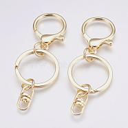 Alloy Keychain, with Iron Findings, Light Gold, 87mm(PALLOY-K239-02G)