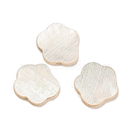 Natural Sea Shell Cabochons, Flower, White, 7.5x7x1mm(SHEL-D079-14)