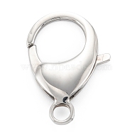 304 Stainless Steel Lobster Claw Clasps, Parrot Trigger Clasps, Stainless Steel Color, 32.5x23x5mm, Hole: 4.4mm(STAS-C024-04P)