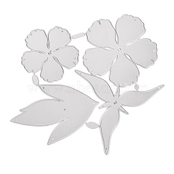 Carbon Steel Cutting Dies Stencils, for DIY Scrapbooking/Photo Album, Decorative Embossing DIY Paper Card, Flower, Matte Platinum Color, 21.5x19x0.08cm(DIY-P011-34)