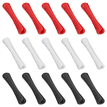 15Pcs 3 Colors Rubber Bicycle Frame Protector, Sleeve for Shifter Brake Cable, Mixed Color, 41x8mm, Hole: 4mm, 5pcs/color