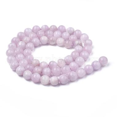 Pierre naturelle perles rondes de kunzite brins(G-O030-6mm-06)-3