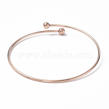 Placage ionique (ip) réglable 304 fabrication de bracelet de manchette en fil d'acier inoxydable(MAK-F286-02RG)-3
