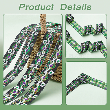 Ethnic Style Embroidery Polyester Ribbons(OCOR-WH0070-10D-02)-4