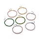 304 Stainless Steel  Rhinestones Link Chain Bracelets(STAS-A052-15M)-1