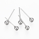 201 Stainless Steel Ball Stud Earrings(STAS-H413-02P-A)-1
