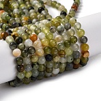 Natural New Jade Beads Strands, Round, 4~5mm, Hole: 1.2mm, about 63pcs/strand, 15.35''(39cm)(X-G-F591-16-5MM)