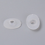 Plastic Doll Eyes Washers, Craft Eyes Accessories, for Crochet Toy and Stuffed Animals, Flat Oval, White, 20x33mm, Hole: 4mm, 1000pcs/bag.(DIY-WH0224-52)