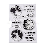 PVC Plastic Stamps, for DIY Scrapbooking, Photo Album Decorative, Cards Making, Stamp Sheets, Moon Pattern, 16x11x0.3cm(DIY-XCP0001-54B)
