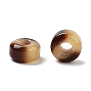 Resin European Beads, Large Hole Column Beads, Coconut Brown, 12.5x7mm, Hole: 5mm(RESI-Z030-04D)