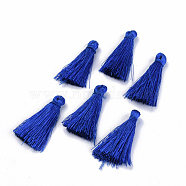 Polyester Tassel Pendant Decorations, Blue, 30~35mm(FIND-S260-D15)