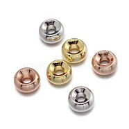 Rondelle Brass Spacer Beads, Lead Free & Nickel Free & Cadmium Free, Mixed Color, 5x3mm, Hole: 2mm(KK-F0317-09-NR)