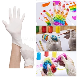 Craft Rubber Gloves, Latex Free, Powder Free, Universal Craft Work Finger Gloves, Light Yellow, Medium Size, 25x9cm(X-AJEW-E034-65M)
