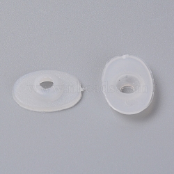 Plastic Doll Eyes Washers, Craft Eyes Accessories, for Crochet Toy and Stuffed Animals, Flat Oval, White, 20x33mm, Hole: 4mm, 1000pcs/bag.(DIY-WH0224-52)