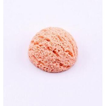 Resin Cabochon, Imitation Ice Cream, Half round/Dome, Light Salmon, 17.5x11~11.5mm
