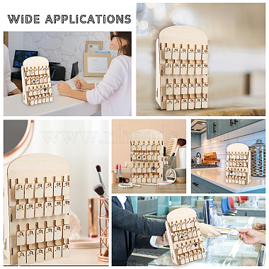 4-ярусные деревянные подставки для открыток для сережек(ODIS-WH0054-01)-6