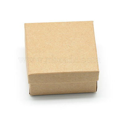 Tan Square Paper Jewelry Set Box