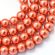 cuisson peint perles de verre nacrées brins de perles rondes(HY-Q330-8mm-38)-1