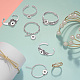 6Pcs 6 Style Alloy Interchangeable Snap Link Cuff Bangles & Charm Bracelets Settings(DIY-DR0001-06)-6