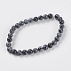 Chapelets de perles de flocon de neige en obsidienne naturelle(G-G515-6mm-01)-2