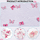 Butterfly Pattern Polyester with PET Embroidery Lace Fabric(DIY-WH0419-45)-4