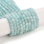 Natural Amazonite Beads Strands, Grade A, Faceted, Cube, 4~5x4~5x4~5mm, Hole: 0.7mm, about 98pcs/strand, 15.35 inch(39cm)(G-L587-C01-01)