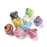 Opaque Acrylic Lantern Beads, with Silver Line, Mixed Color, 17.5x18mm, Hole: 4.5mm(MACR-P040-15B)