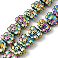 Electroplated Synthetic Non-magnetic Hematite Beads Strands, Butterfly, Rainbow Plated, 9.2~9.3x12.2~12.4x6~6.1mm, Hole: 0.9mm, about 43pcs/strand, 15.35''(39cm)(G-Z032-D02-05A)