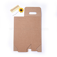 DIY Kraft Paper Bags Gift Shopping Bags, Rectangle with Sunflower, Tan, 31.2x18.85x0.1cm(CARB-WH0009-04B-03)