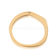 Eco-Friendly Aluminium Pendants, Laser Cut Pendants, Ring, Gold, 53x48.5x2~2.5mm, Hole: 3mm(ALUM-Q001-44A)