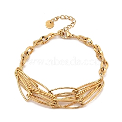 304 Stainless Steel Bracelets  for Women, Golden, 6-7/8 inch(17.5cm)(BJEW-A023-06G-01)