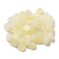 Two Tone Acrylic Beads, Lotus Seedpod, Lemon Chiffon, 7.5x10.5x10.5mm, Hole: 1.2mm, about 1282pcs/500g(OACR-H039-01D)