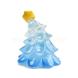 Christmas Resin Figurine Statues for Home Office Desktop Decoration, Christmas Tree, 34.5x30x30mm(DJEW-M017-01B-01)