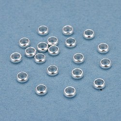 201 Stainless Steel Spacer Beads, Ring, Silver, 3x1mm, Hole: 1.8mm(X-STAS-D448-030S)