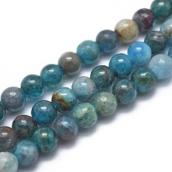 Natural Apatite Beads Strands, Grade AB, Round, 4mm, Hole: 0.8mm, about 98pcs/strand, 14.9 inch(38cm)(G-I254-08A)