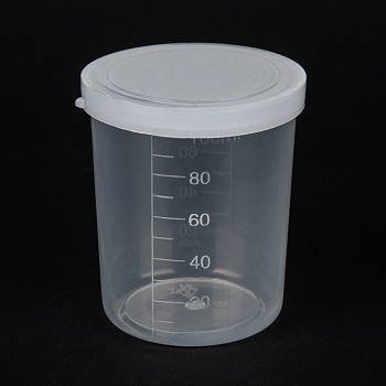 Measuring Cup Plastic Tools, Graduated Cup, White, 5.6x5.7x6.5cm, Capacity: 100ml(3.38fl. oz)