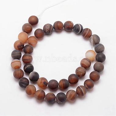 Natural Striped Agate/Banded Agate Bead Strands(G-K166-12-6mm-04)-2