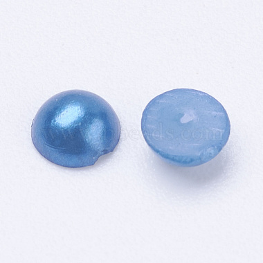Half Round Domed Imitated Pearl Acrylic Cabochons(OACR-H001-4x2mm)-2