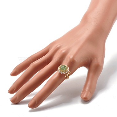 Natural Green Aventurine Finger Ring for Girl Women(X1-RJEW-TA00012-1)-3