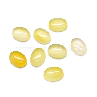 Natural Yellow Agate Cabochons(G-O175-30D-01)-2