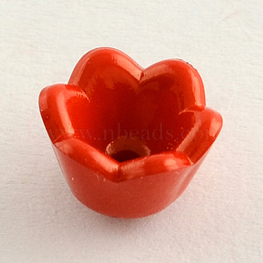 Opaque Acrylic Flower Bead Caps(X-SACR-Q099-M45)-2