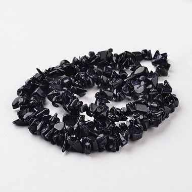 Nuggets Synthetic Blue Goldstone Bead Strands(G-M344-19)-2