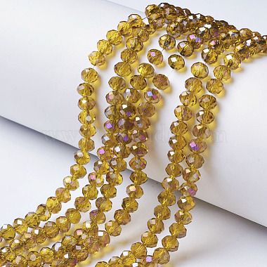 Goldenrod Rondelle Glass Beads