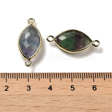 Natural Fluorite Faceted Connector Charms(G-K347-03G-15)-3