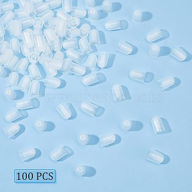 olycraft 100 個透明プラスチック注射器先端キャップ(AJEW-OC0002-97)-4