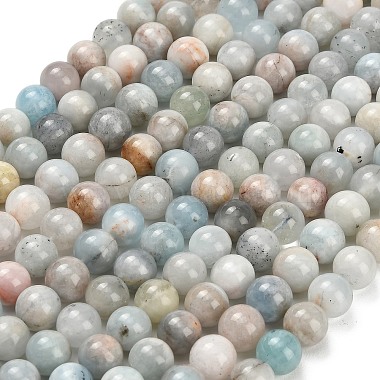 Natural Aquamarine Beads Strands(G-F591-29A-10mm-03)-2