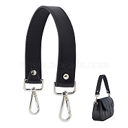 PU Leather Wide Bag Straps, with Zinc Alloy Swivel Clasp, for Bag Replacement Accessories, Black, 41.4x2.7cm(FIND-WH0135-09A)